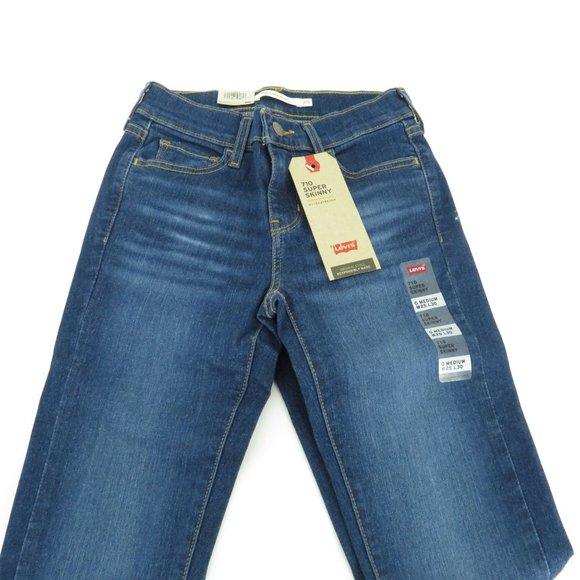 Levi's 710 Women's Toronto Sights Super Skinny Jeans 0 Medium NWT 69.50 - Picture 5 of 6